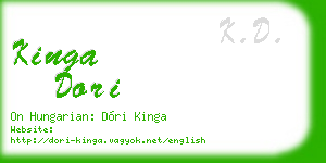 kinga dori business card